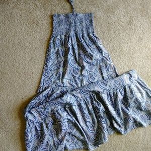 Sexy printed maxi dress